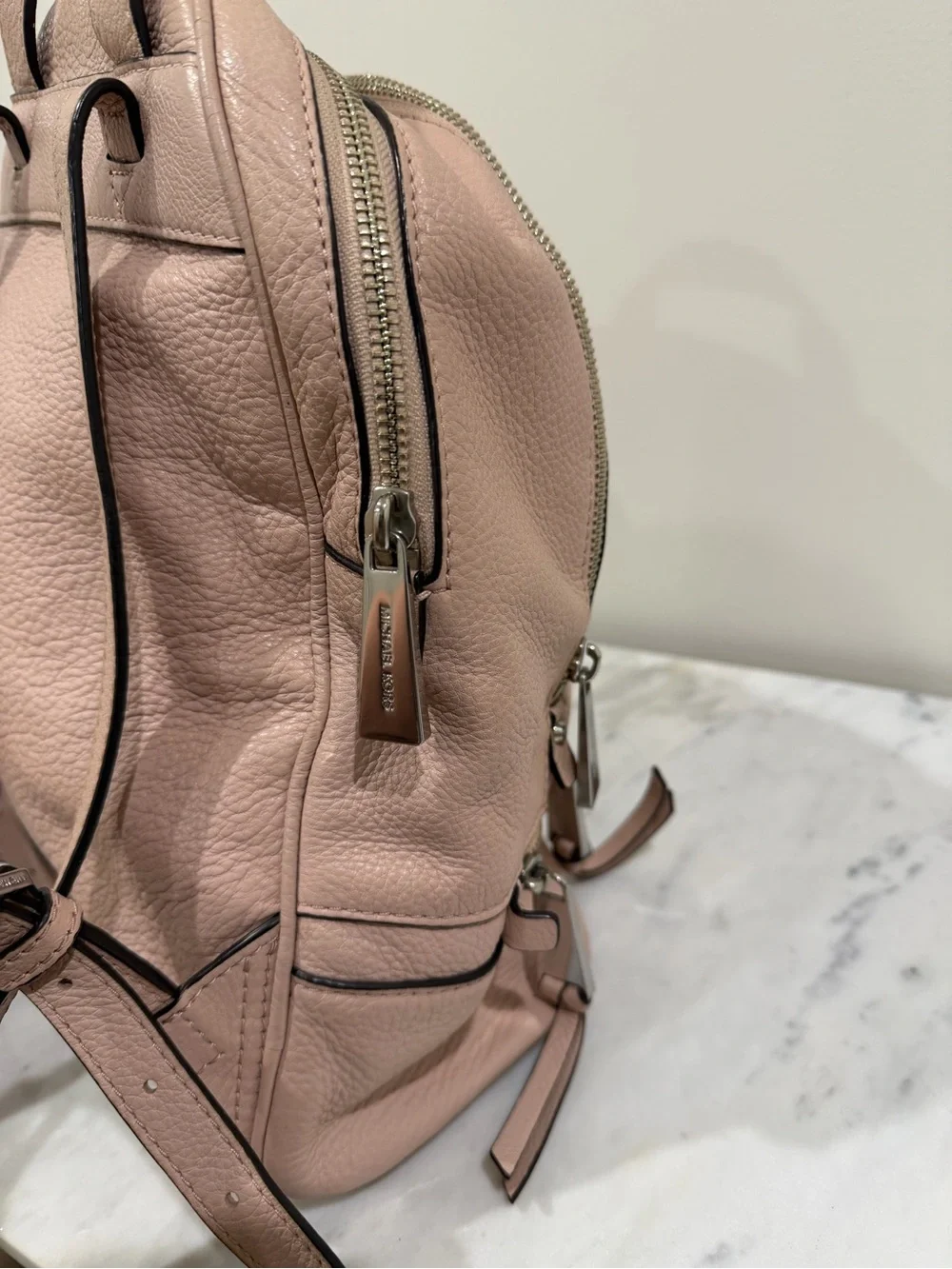 Michael Kors Blush Pink Leather Mini Backpack
